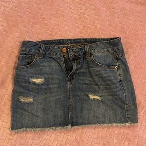 American Eagle Outfitters Distressed Denim Mini Skirt